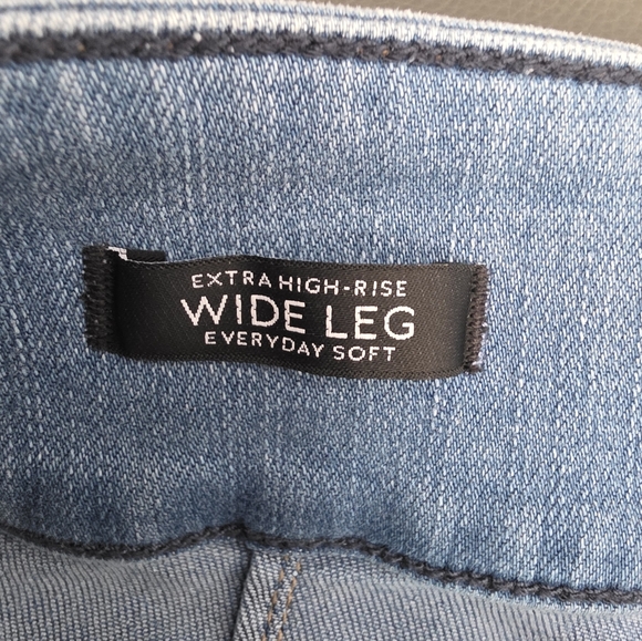 WHBM White House Black Market Wide Leg Cargo Jeans Belted High Rise Size 10 - Picture 8 of 12